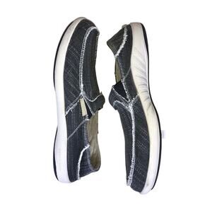 Gecko Man Walk Hero Shoes Men’s 11 Gray White Canvas Slip On Orthotic Comfort